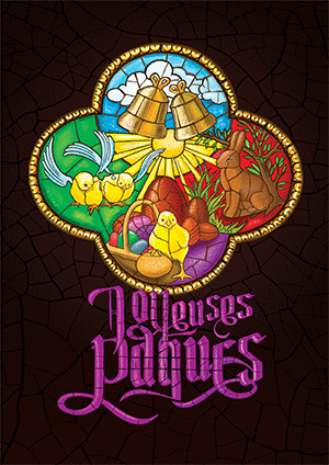 Vitrail joyeuses Pâques
